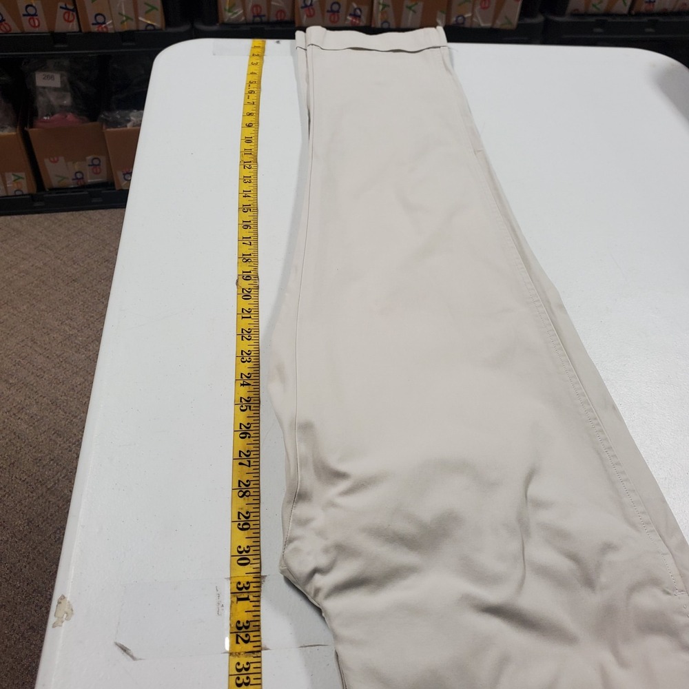 Sid Mashburn Mens Straight Leg Flat Front Chino Pants Size 33 Tan Cotton Office - Picture 9 of 11